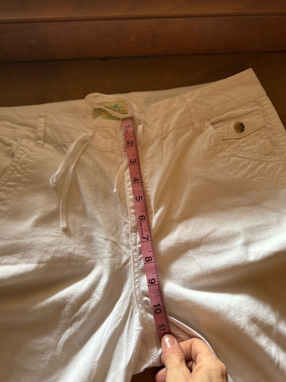 Caribbean Joe women’s  White Cargo Pants - Picture 5 of 6